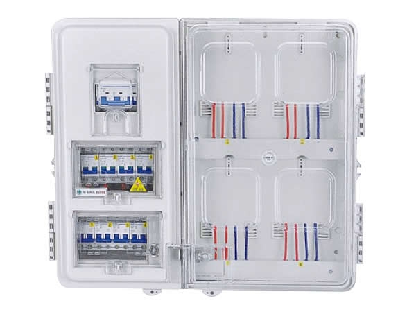 Single phase four position mechanical meter box (left and right structure)